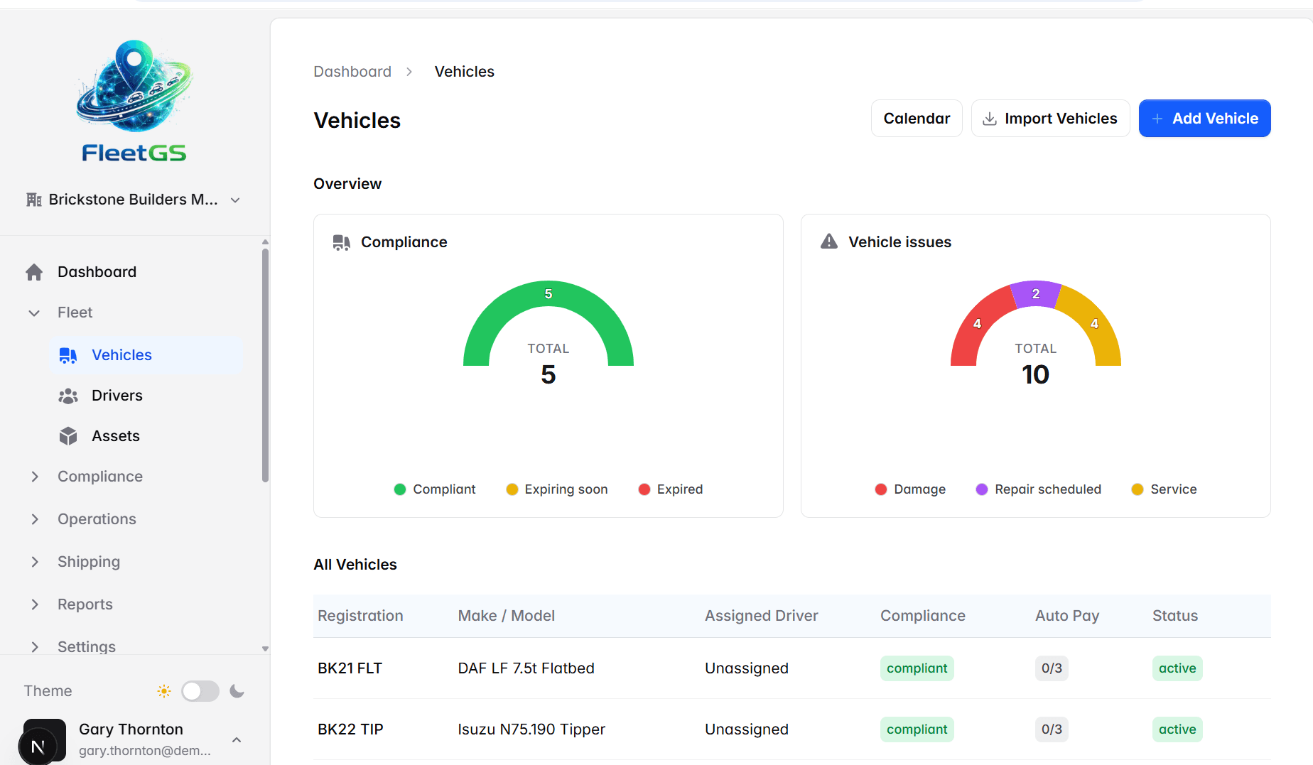 Live Tracking Screenshot